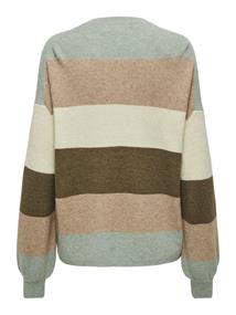 ONLATIA LIFE L/S STRIPE PULLOV KNT NOOS hedge green