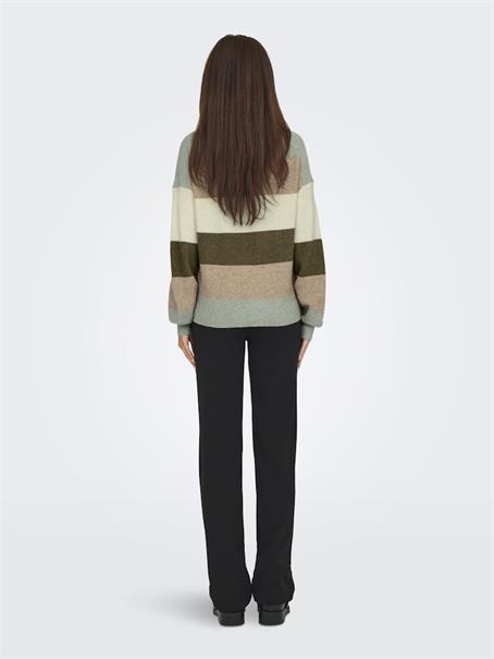 ONLATIA LIFE L/S STRIPE PULLOV KNT NOOS hedge green