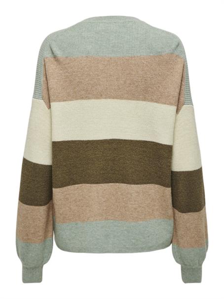 ONLATIA LIFE L/S STRIPE PULLOV KNT NOOS hedge green
