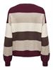 ONLATIA LIFE L/S STRIPE PULLOV KNT NOOS zinfandel