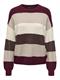 ONLATIA LIFE L/S STRIPE PULLOV KNT NOOS zinfandel