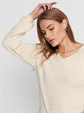 ONLATIA V-NECK L/S PULLOVER CC KNT almond milk