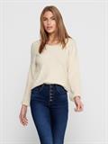 ONLATIA V-NECK L/S PULLOVER CC KNT almond milk