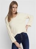 ONLATIA V-NECK L/S PULLOVER CC KNT almond milk