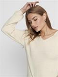 ONLATIA V-NECK L/S PULLOVER CC KNT almond milk