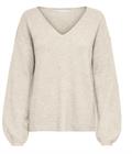 ONLATIA V-NECK L/S PULLOVER CC KNT almond milk