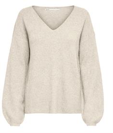 ONLATIA V-NECK L/S PULLOVER CC KNT almond milk