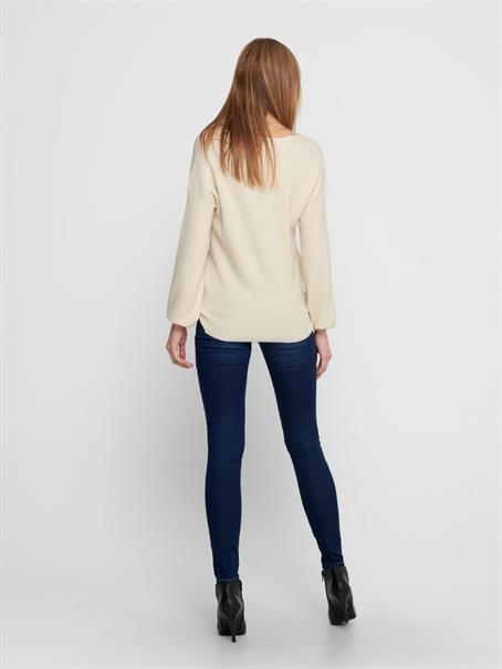 ONLATIA V-NECK L/S PULLOVER CC KNT almond milk