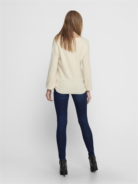ONLATIA V-NECK L/S PULLOVER CC KNT almond milk