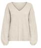 ONLATIA V-NECK L/S PULLOVER CC KNT almond milk