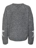 ONLAZU LS STAR O-NECK KNT dark grey melange