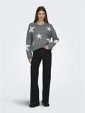 ONLAZU LS STAR O-NECK KNT dark grey melange