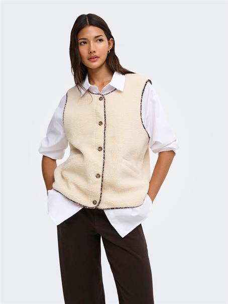 ONLBABY TEDDY VEST PNT birch