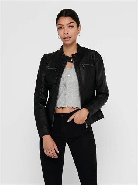 ONLBANDIT FAUX LEATHER BIKER OTW NOOS black
