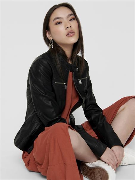 ONLBANDIT FAUX LEATHER BIKER OTW NOOS black
