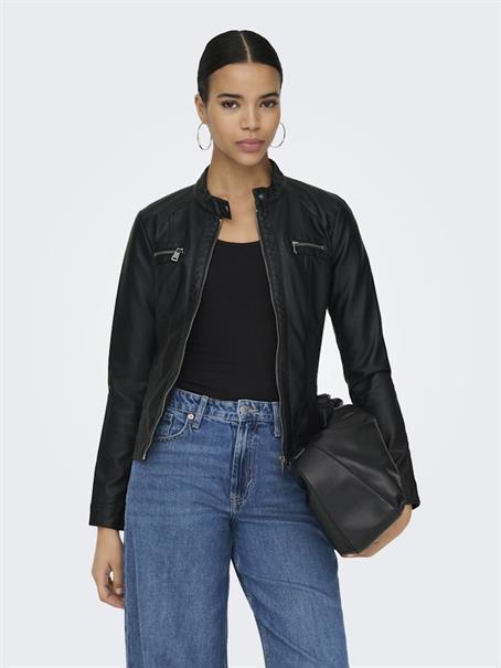 ONLBANDIT FAUX LEATHER BIKER OTW NOOS black