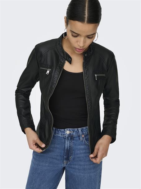 ONLBANDIT FAUX LEATHER BIKER OTW NOOS black