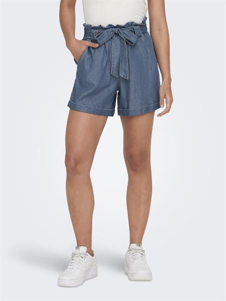 ONLBEA SMILLA HW PB LOOSE DNM SHORTS medium blue denim