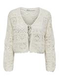 ONLBEACH 7/8 TIE CARDIGAN KNT NOOS cloud dancer