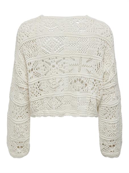 ONLBEACH 7/8 TIE CARDIGAN KNT NOOS cloud dancer