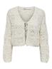 ONLBEACH 7/8 TIE CARDIGAN KNT NOOS cloud dancer