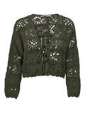 ONLBEACH LIFE 7/8 TIE CARDIGAN KNT NOOS forest night