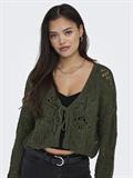 ONLBEACH LIFE 7/8 TIE CARDIGAN KNT NOOS forest night