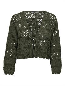 ONLBEACH LIFE 7/8 TIE CARDIGAN KNT NOOS forest night