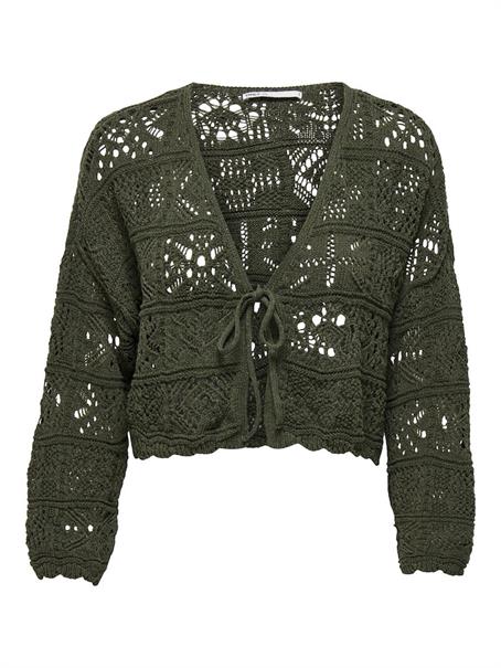 ONLBEACH LIFE 7/8 TIE CARDIGAN KNT NOOS forest night