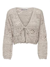 ONLBEACH LIFE 7/8 TIE CARDIGAN KNT NOOS pumice stone