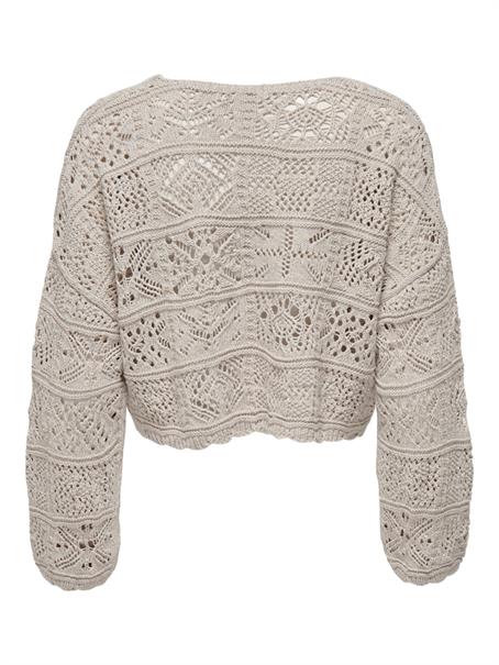 ONLBEACH LIFE 7/8 TIE CARDIGAN KNT NOOS pumice stone