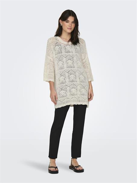 ONLBEACHIE LIFE 3/4 LOOSE ONECK KNT cloud dancer