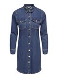 ONLBELIEVE LS STRETCH DNM DRESS QYT medium blue denim