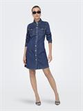 ONLBELIEVE LS STRETCH DNM DRESS QYT medium blue denim