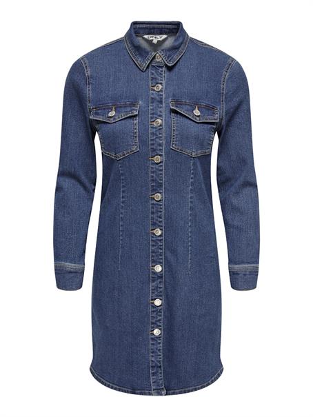 ONLBELIEVE LS STRETCH DNM DRESS QYT medium blue denim