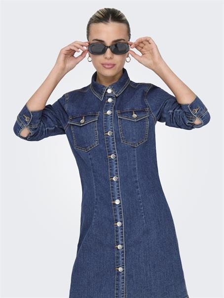ONLBELIEVE LS STRETCH DNM DRESS QYT medium blue denim