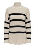 ONLBELLA LIFE LS HIGH NECK KNT pumice stone-black
