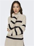 ONLBELLA LIFE LS HIGH NECK KNT pumice stone-black