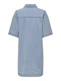 ONLBELLE S/S BUTTON DRESS DNM GUA NOOS light blue denim