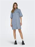 ONLBELLE S/S BUTTON DRESS DNM GUA NOOS light blue denim