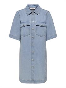 ONLBELLE S/S BUTTON DRESS DNM GUA NOOS light blue denim