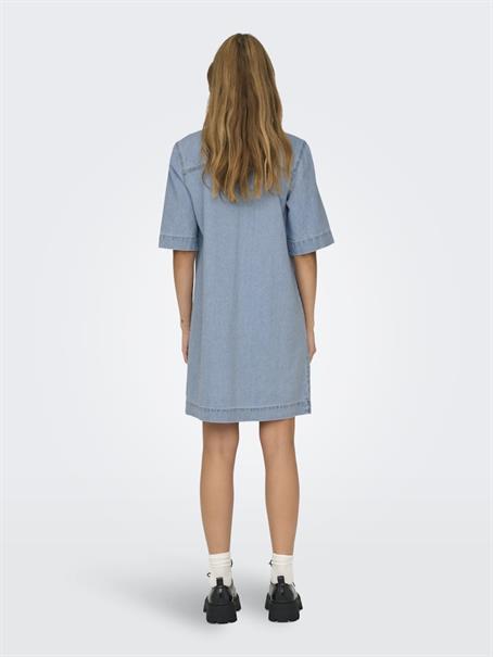 ONLBELLE S/S BUTTON DRESS DNM GUA NOOS light blue denim