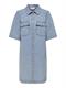 ONLBELLE S/S BUTTON DRESS DNM GUA NOOS light blue denim
