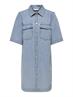 ONLBELLE S/S BUTTON DRESS DNM GUA NOOS light blue denim