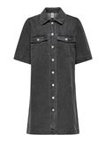 ONLBELLE S/S BUTTON DRESS DNM GUA NOOS washed black