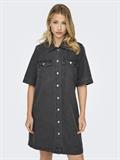 ONLBELLE S/S BUTTON DRESS DNM GUA NOOS washed black
