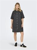 ONLBELLE S/S BUTTON DRESS DNM GUA NOOS washed black
