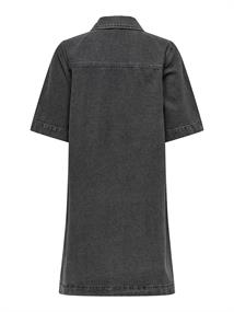 ONLBELLE S/S BUTTON DRESS DNM GUA NOOS washed black