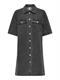 ONLBELLE S/S BUTTON DRESS DNM GUA NOOS washed black