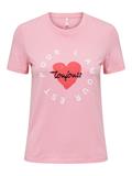 ONLBENJI REG S/S HEART TOP BOX JRS candy pink